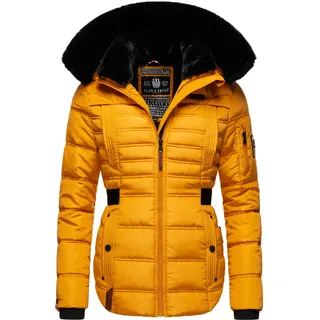 Wintermantel NAVAHOO "Winterjacke Melikaa", Damen, Gr. XS, gelb, Obermaterial: 100% Polyester PES.  Obermaterial: Futter: 100% Polyester PES. 100% Polyester PES., Mäntel Wintermantel
