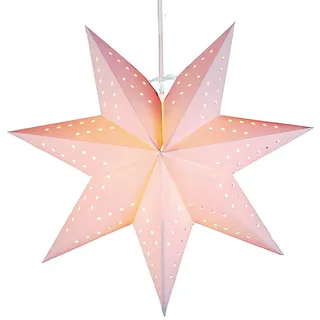 Best Season Papierstern "Bobo" ca. 34 cm Ø, incl. Kabel, Farbe creme, 236-50 - Weiß