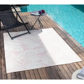Livabliss Manila Outdoor wetterfest - In und Outdoor für Balkon 200x275 cm, Terrasse, Garten, Küche - e Boho Style für draußen - Lila und Elfenbein