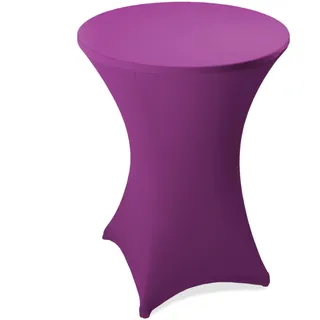 Estexo Home&Garden Stehtischhusse Ø 60,70,80 cm - versch. Farben - Stehtischhusse Stehtisch Bistrotisch Husse Tischhusse Stehtischhussen (Ø 60 cm, Lila)