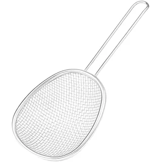 perfk Grob-/feinmaschige Siebe für die Küche, Edelstahlgeflecht, Nudelsieb-Zubehör, ergonomischer Griff, Edelstahlgeflecht, Grobes Netz