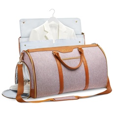 Kleidersack für Reisen, Handgepäck-Kleidersack, 3-in-1 hängender Koffer, Anzug, Wochenend-Reisetasche, Pink, Ls-01