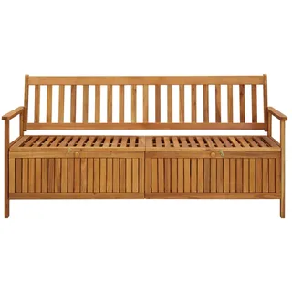 vidaXL Gartenbank mit Stauraum 170 cm Massivholz Akazie - Braun