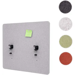 Akustik-Tischtrennwand HWC-G75, Büro-Sichtschutz Schreibtisch Pinnwand, doppelwandig Stoff/Textil ~