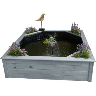 Promadino Hochteich grau 144 x 144 x 40 cm,