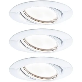 Paulmann Einbauleuchte 3er Set rund Weiß