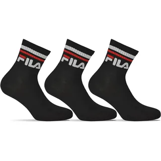 Fila Unisex Socken, Schwarz, 39-42 EU