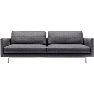 creation by rolf benz 3,5-Sitzer »CR.414, Designsofa, edles Sofa, Loungesofa, Ledersofa, klares Design«, aus Leder oder Chenille, erstklassiger Sitzkomfort, legere Polsterung schwarz