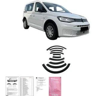 LLCTOOLS Radlaufleisten Radlaufschutz Radlaufabdeckung / Radlaufverbreiterung Set für VW Caddy VI (6) 21+ schwarz / matt mit ABE