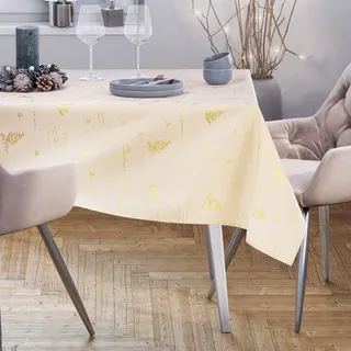 Tischwäsche mit Glanzfaden Weihnachtsbaum 40 x 120 cm - gold - Gold