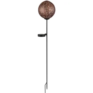 GLOBO Solarleuchte Metall 90 cm mit Schalter schwarz kupfer
