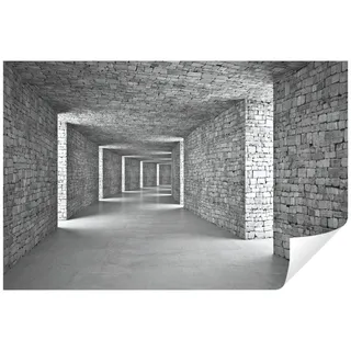 WallArena Vlies Fototapete 3D EFFEKT Tunnel Abstrakt Modern TAPETE XXL Wohnzimmer Schlafzimmer - 416x254 cm - 4 Bahnen