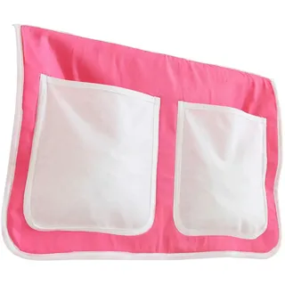 Mid.you Betttasche , Rosa, Weiß , Textil , Uni , 2 Fächer , 56x32x2 cm , Babymöbel & Kindermöbel, Kinderzimmer & Jugendzimmer, Kinderbettzubehör