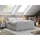 MKS Boxspringbett ohne Kopfteil mit Bettkasten niedriges Kopfteil Polsterbett ohne Kopfteil BESS 160x200 Hellgrau H3 Grau