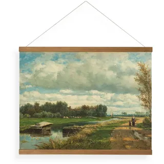 Art for the Home Poster Holland , Multicolor , Textil , Landschaft/Berg , Rechteckig , 80x60x0.1 cm , FSC Mix , Bilder & Rahmen, Bilder, Sonstige Wandbilder