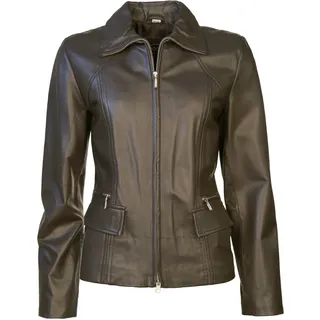 Lederjacke JCC "Lederjacke Triesta", Damen, Gr. 42, braun, Obermaterial: 100% Lammnappaleder LANA. Futter: 100% Polyester PES., Jacken Lederjacke
