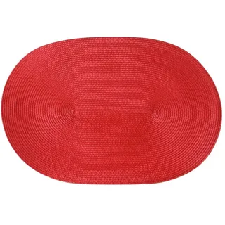 Continenta Tischset geflochten, ovale Form, Platzset, Platzmatte, Tischmatte in Gastro Qualität, 45 x 31 cm, rot