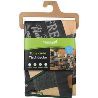 Vénilia Tischdecke Standard Organic rund - Ø 140cm - Tischläufer, Tischläufer modern, Tischdecke Outdoor - Tischtuch abwaschbar - Wasserabweisend