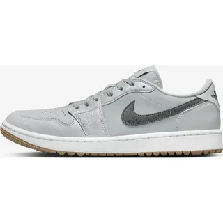 Nike Air Jordan 1 Low G Wolf Grey/White/Gum Medium Brown/Iron Grey 43 Herren Golfschuhe - Grau
