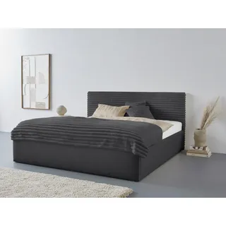 Westfalia Schlafkomfort Polsterbett "Vita", grau (anthrazit), L:210cm, Bezug: 100% Polyester, Polsterung: Polsterwatte, Material, Gestell: gepolsterter Holzwerkstoff, WESTFALIA SCHLAFKOMFORT, Betten, Polsterbett, auch mit Stauraum erhältlich, inkl. Kopfteilverstellung