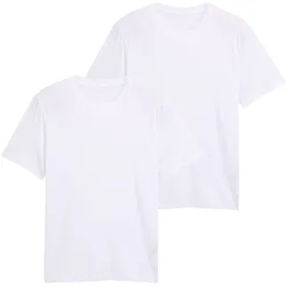 T-Shirt TOM TAILOR "T-Shirt Double Pack Crew Neck Tee 2er Pack", Herren, Gr. XXL, weiß, Obermaterial: 100% Baumwolle CO., Shirts T-Shirt