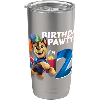 Offizielles Paw Patrol Chase Birthday Party I'm 2 Doppelwandiger Edelstahl-Thermobecher