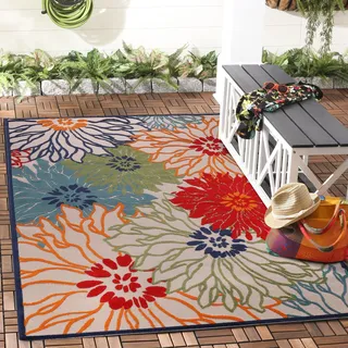 Impression Outdoor Teppich Wetterfest - Balkon Teppich Wasserabweisend - Terrasse, Garten, Wohnzimmer, Bad oder Küche - Multi Rot, 200 x 290 cm