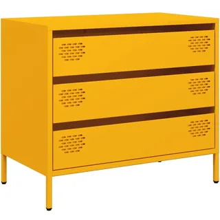 vidaXL Sideboard Senfgelb 68x39x58,5 cm Kaltgewalzter Stahl