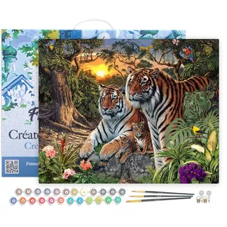 Figured'Art Malen Nach Zahlen 1 St. Tiger Familie 40x50 cm