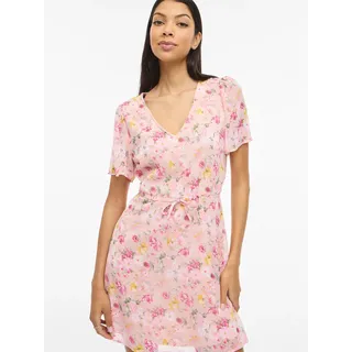 VILA Minikleid Rosa/Weiß Blumen 42