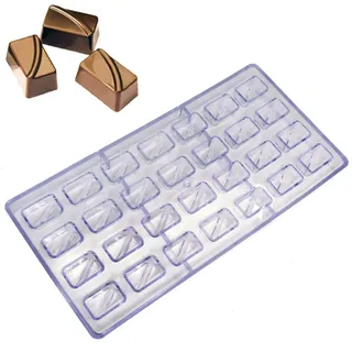 DUBENS Rechteck Polycarbonat PC Schokolade Form DIY 3D Lollipop Fondant Süßigkeiten Kuchen Formen Küche Backen Gebäck Werkzeuge