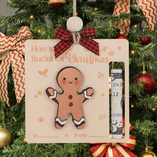 Geldgeschenk Weihnachten Holz, Geldgeschenke Verpackung Weihnachten, Weihnachts-Geldhalter, Weihnachtsbaum HolzanhäNger für Geldgeschenk Weihnachtsdeko(E)