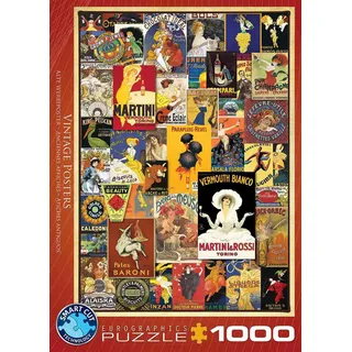 Klassische Vintage Werbeplakate - 1000 Teile Puzzle Format 68x48 cm
