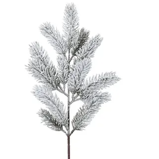 Christmas Decoration Tannenzweig mit Schnee grün/weiß 50 cm