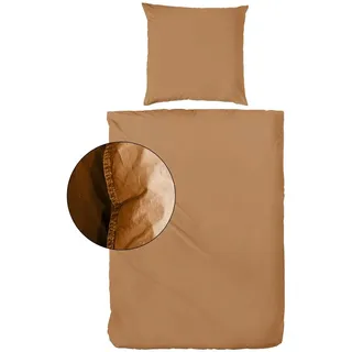 Stone Washed curry 135 x 200 cm + 80 x 80 cm