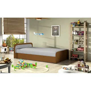 nabbi Einzelbett (Tagesbett) mit Stauraum Pinerolo 80 L - hellgrau - Hellgrau