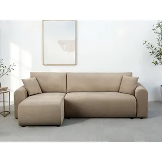 OTTO home »JONAA L-Form, 241cm - OTTO. Verlässliche Qualität.« Schlaffunktion(133/200), Bettkasten, Cord, Struktur,
