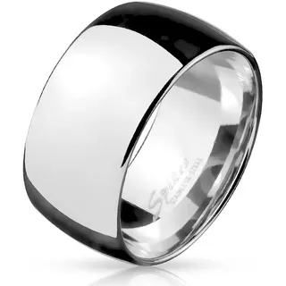 Bungsa BREITER Edelstahlring Silber 10mm Herren 60-72 (Männer Fingerring Modering Schmuck Chirurgenstahl Extra Massiv klassisch)