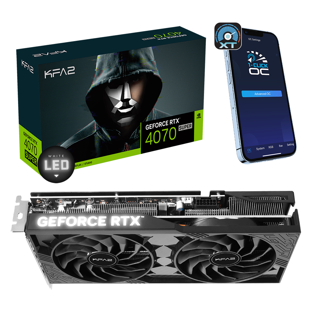 Bild von GeForce RTX 4070 SUPER 2X 1-Click OC 12GB GDDR6X (47SOM7MD9PSK)