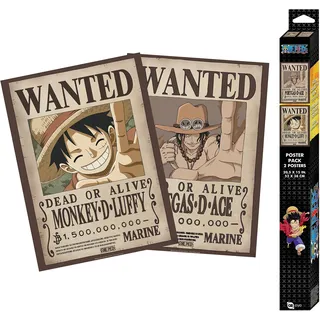 GB Eye - ONE PIECE Set 2 Chibi Posters Wanted Luffy & Ace