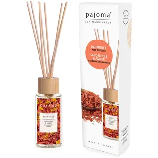 Pajoma pajoma® Raumduft 100 ml inkl. Duftstäbchen, Sandelholz & Amber Flüssigkeit