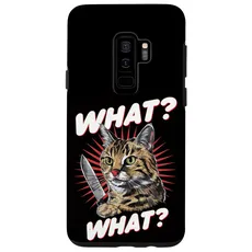 Hülle für Galaxy S9+ Halloween Katze Messer Design Witzige Tier Katzen