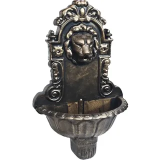 Wandbrunnen Löwenkopf Design Bronze - Braun, Bronze