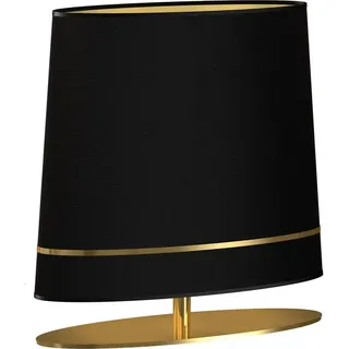 Art Deco Messing Tischlampe mit Goldschirm Bootes 1xE27 60W Milagro - Schwarz
