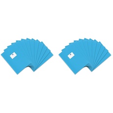 Oxford Heftumschlag A4, Bast, mit Beschriftungsetikett, hellblau, 10 Stück (Packung mit 2)