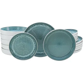 OTTO home Teller-Set modernes Geschirr-Set 18-tlg blau