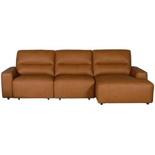 KAWOLA Big-Sofa Leder 3-Sitzer Braun