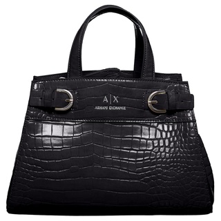 Armani Exchange Women's Milano 91, Sustainable, metal buckle Tote M, Black