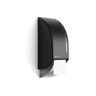 BlackSatino Toilettenpapierspender, Recycling ABS-Kunststoff, matt anthrazit, für 2 Systemrollen