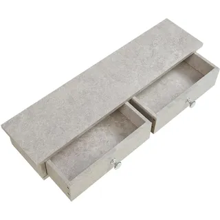 [en.casa] Wandregal 15 x 10 x 60 cm Grau